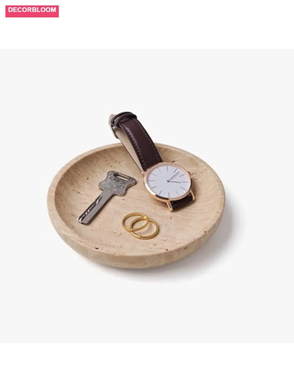 Natural Travertine Valet Tray - 5.5